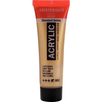 Vodová barva Akrylová barva Amsterdam Standard - 802 Light Gold Objem: 20 ml