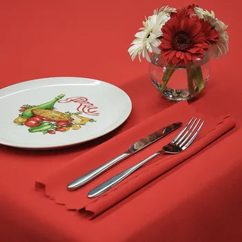 ubrus Nešpinivý / teflonový látkový ubrus UNI 0399 ČERVENÁ, 120x140cm (obdélník)