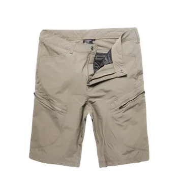 Kraťasy Vintage Industries Trussley technical short, Biege Velikost 40
