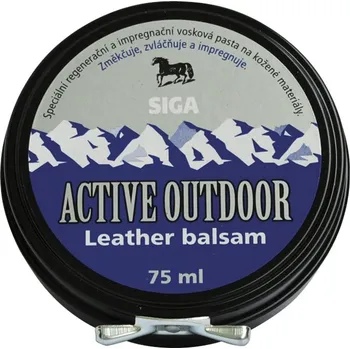 Přípravek pro údržbu obuvi Impregnace vosk Siga Active Outdoor Leather balsam 75ml - bezbarvý