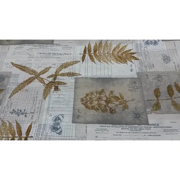 BYTEMA Dekorační látka HERBÁŘ hnědý šíře 140 cm