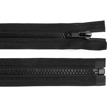 Zip Kostěný zip No 5 délka 130 cm bundový, malé, 322 černá