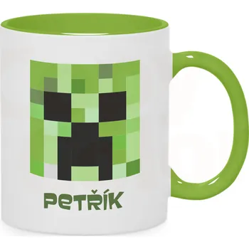 Gravírování Fotohrnek se zeleným uchem a vnitřkem