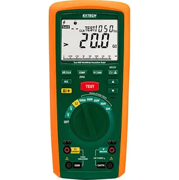 Multimetr Extech MG320 tester izolací Kalibrováno dle (ISO), 50 V, 100 V, 250 V, 500 V, 1000 V, 20 GΩ