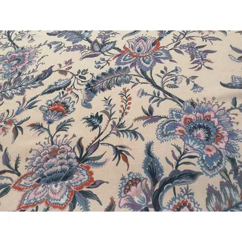 BYTEMA Dekorační látka VELKÝ KVĚT MODRÝ šíře 140 cm