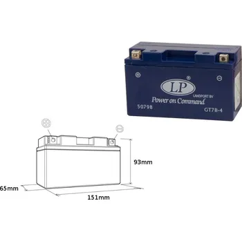 Elektroinstalace pro motocykl Baterie LP SUZUKI DR-Z 400 S rok 00-14