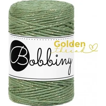 Příze Bobbiny bavlněná šňůra na macramé BABY GOLDEN eucalyptus green