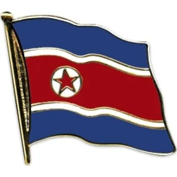 Odznak (pins) 20mm vlajka Severní Korea - barevný