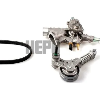 Vodní pumpa + klínový žebrový řemen HEPU PK03341