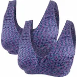 FANNIFEN Podprsenka bez vycpávkami a kostic FAN-159 2ks Barva: Fialová, Velikost: 90D