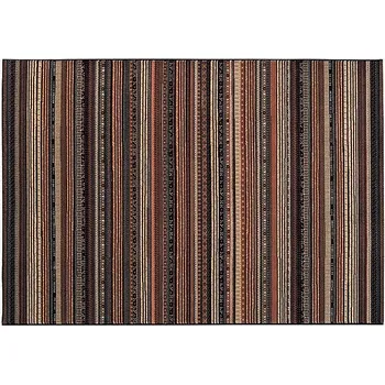 Koberec ORIENTAL WEAVERS Moderní exkluzivní koberec ETNO NOBLES pruh tmavý 80 x 160 cm