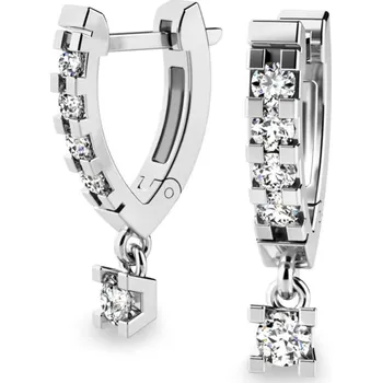 Náušnice Dámské náušnice bílé zlato 585/1000 přírodní diamant 0.684 ct G/SI brilianty 10900-B-DIA