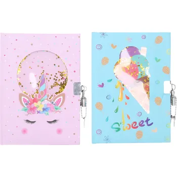 Sešit Jednorožec Památník nelinkovaný se zámkem 15x21 cm MIX, 80 stran Barvy: světle modrá