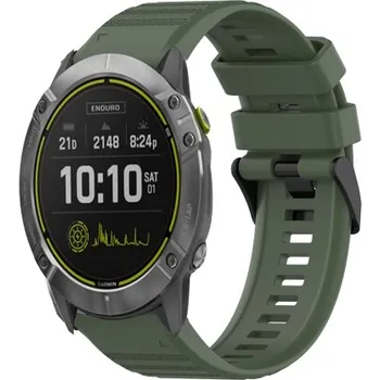 Příslušenství k chytrým hodinkám VSECHNONAMOBIL 55225 SILICONE Řemínek pro Garmin Enduro 2 / Tactix 7 tmavě zelený