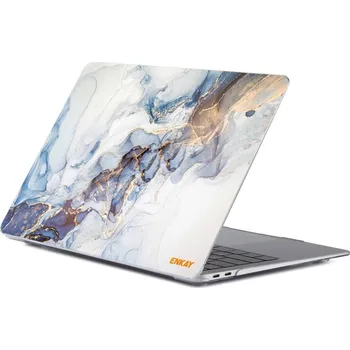 pouzdro na notebook ENKAY 52971 ENKAY MARBLE Pouzdro pro MacBook Air 13 (M2 / M3 / M4) A2681 / A3113 / A3240 LIGHT BLUE