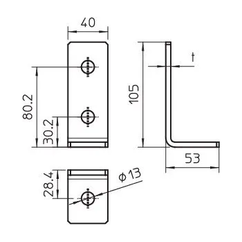 Úhloměr GMS 3 VW 90 FT Montážní úhelník 90 pro MS41