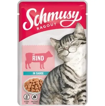 Krmivo pro kočku Kapsička SCHMUSY Ragout Cat hovězí v omáčce 100g