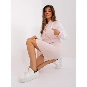 Dámský komplet s halenkou a sukní LILI světle růžový