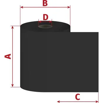 Pásek do tiskárny Páska 66mm x 92m TTR premium pryskyřice, D12/OUT/2x zářez/centr na střed