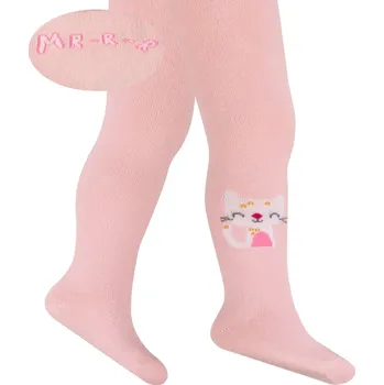 Dívčí oblečení Kojenecké vzorované punčocháče WOLA KOČIČKA světle růžové Velikost: 80-86