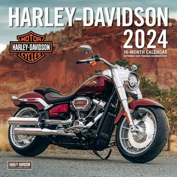 Kalendář Quarto Group Nástěnný kalendář Harley-Davidson 12" x 12" 2024