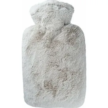 Termofor Hugo Frosch Termofor Classic s obalem z umělé kožešiny, taupe, šedá