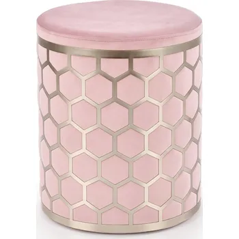 Taburet Nábytek PEGAS s.r.o. Taburet AQUA, světle růžový Velvet