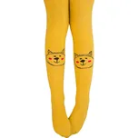 Dívčí vzorované punčocháče GATTA KOČIČKA žluté Velikost: 116-122