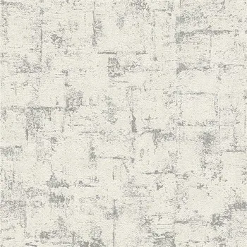 Tapeta Vliesové tapety na zeď stříbrná stěrka s bílou strukturou