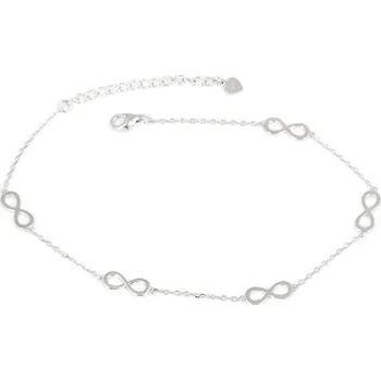 Náramek Stříbrný náramek na nohu s nekonečnem STNA0684F 23 až 27 cm