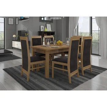 Jídelní set Nábytek PEGAS s.r.o. Sada stůl s židlemi RODOS 7 Craft Gold