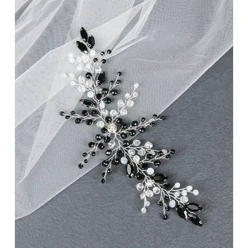 Souprava šperků B-TOP Černá krystalová ozdoba do vlasů