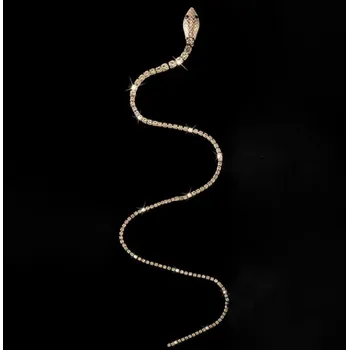 Souprava šperků B-TOP Sponka do vlasů Had s řetízkem Druh barvy: Zlatá