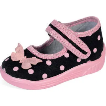 Dětská sportovní obuv RAWEKS Dětská domácí obuv s vyndávací koženou stelkou KAJA 15 černá 23