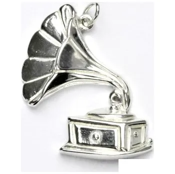 Šperk Stříbrný přívěsek gramofon - P377 (Stříbrný retro gramofon)