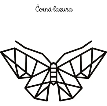 Obraz WoodenPuzzle.cz Dřevěná dekorace - Motýl Barva: Černá lazura
