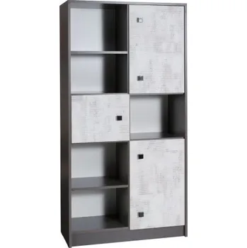 Knihovna Nábytek PEGAS s.r.o. Regál TOMMY R7, Grafit/Enigma