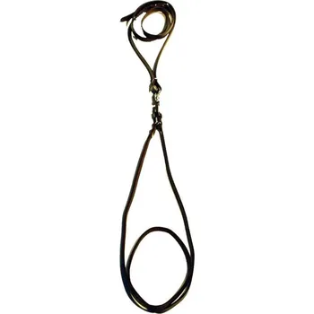 Vodítko pro psa Vypouštěcí vodítko, přírodní kůže - vypouštění od pasu plíškem
