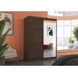 Nábytek PEGAS s.r.o. Posuvná skříň se zrcadlem JORDI 150 Choco+Choco