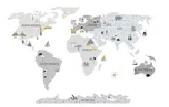 Bayo Mapa světa L šedá 180 x 120 cm