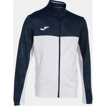 Pánská/Chlapecká tenisová mikina JOMA MONTREAL FULL ZIP SWEATSHIRT WHITE NAVY Velikost: S, Barva: WHITE-NAVY