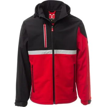 Pánská softshellová bunda PAYPER WISE PAD zatepl.softshell bunda - červená XXS