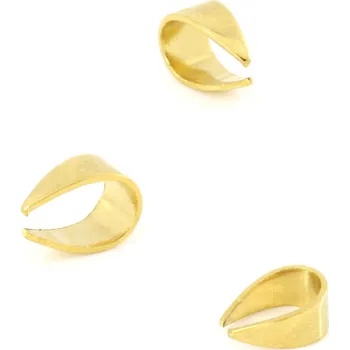 Materiál na výrobu šperku Ocelová šlupna zlatá 6-8mm - 1Ks - 6mm