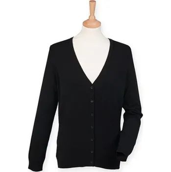 Dámský svetr Henbury Dámský lehký propínací svetr H726 Black XXL