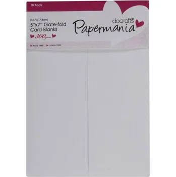 Obálka WEST DESIGN Sada 12,7x17,8cm přání a obálky 10ks (300g/m2) s předním složením bílé