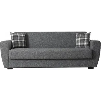 Pohovka Trojmístná rozkládací pohovka s úložným prostorem Wales - šedá