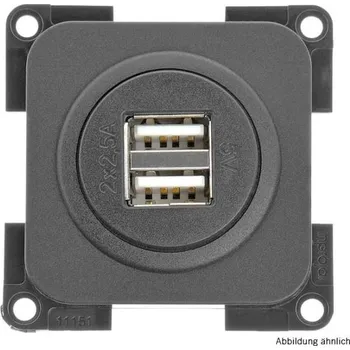 Příslušenství ke karavanu Inprojal Dvojitá nabíjecí zástrčka USB černá, volně ložená