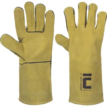 Pracovní rukavice ČERVA EXPORT IMPORT a.s. Kožené rukavice SANDPIPER žluté