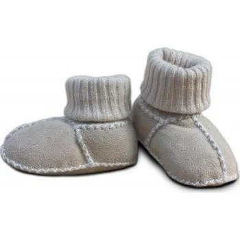 Capáčky EISBÄRCHEN Kožešinové capáčky s nápletem sand Vel. 18/19