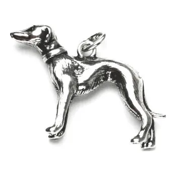 Přívěsek Stříbrný přívěsek figurka chrt - P329 (Stříbrný pes chrt)